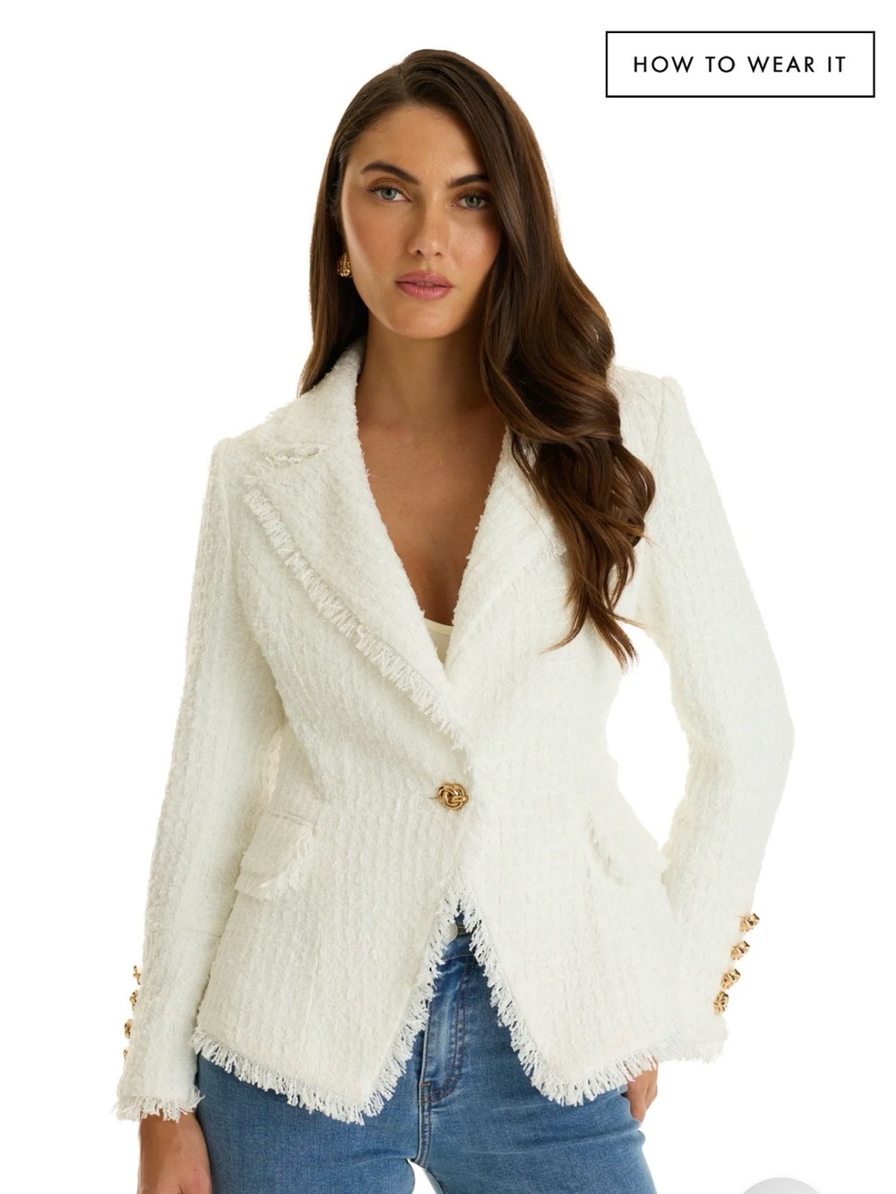 Noli Giselle single breasted, tweed blazer size small NWT